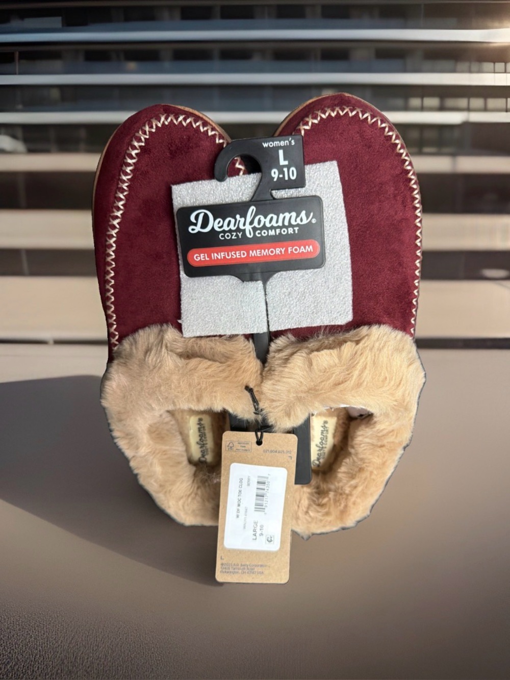 Dearfoams Cozy Comfort Women's Size L (9-10) Moc Toe Clog Slippers. New with Tag